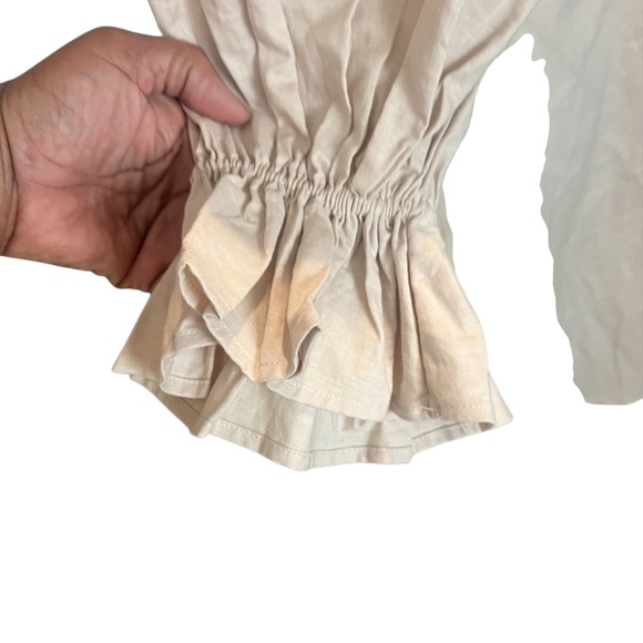 Charlie Holiday Sonny Tie Front Women's Mini Dress Oat Size Medium, NWT - Picture 5 of 11